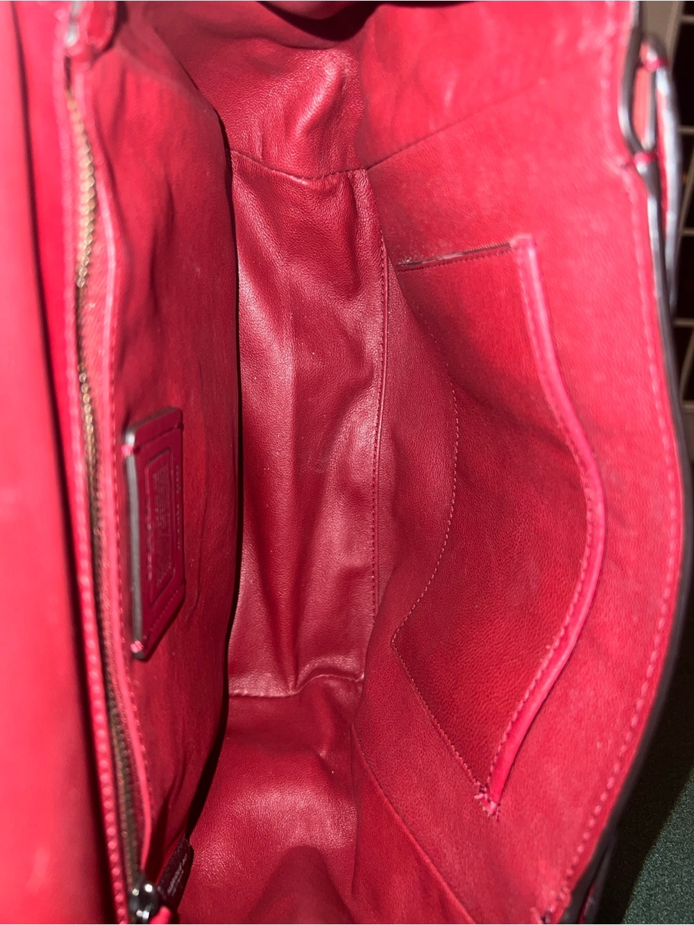 Coach Drifter Top-handle Satche! (Model 38388) Red Leather Purse Shoulder Bag - Picture 8 of 14